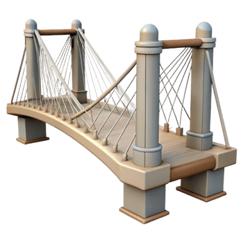 extraordinary modern Modern Bridge with Cable Stays Transparent Background genuine png