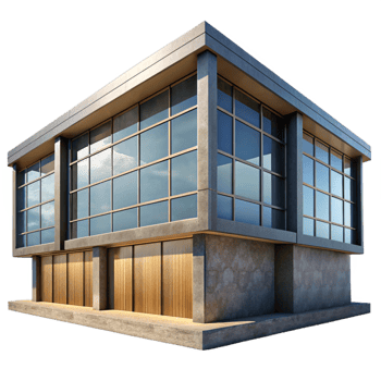 magnificent abstract Modern Building Exterior with Balcony Transparent Element detailed png