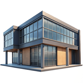 beautiful minimalist Modern Building Exterior with Balcony Transparent Element exclusive png
