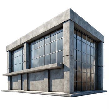 beautiful vintage Modern Building Facade with Glass Panels Transparent Element high quality png