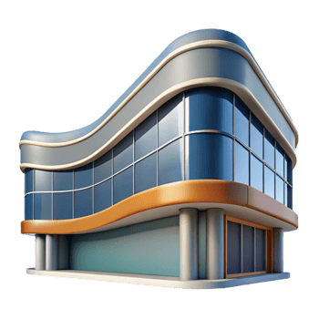 stunning traditional Modern Building Facade with Glass Panels Transparent Element high quality png