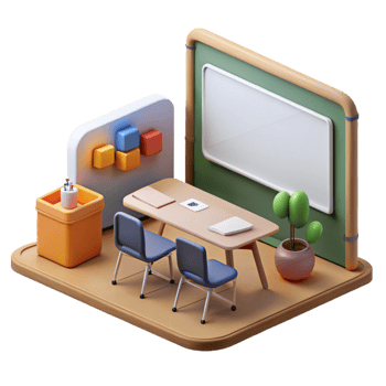 impressive modern Modern Classroom with Interactive Whiteboard Transparent Background authentic png