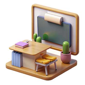 magnificent modern Modern Classroom with Interactive Whiteboard Transparent Background original png