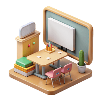 extraordinary minimalist Modern Classroom with Interactive Whiteboard Transparent Background high resolution png