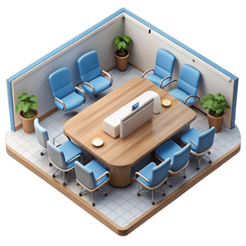 magnificent rustic Modern Conference Room Interior Top View Transparent original png