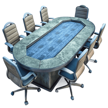 stunning traditional Modern Conference Table with Glass Top Isolated professional png