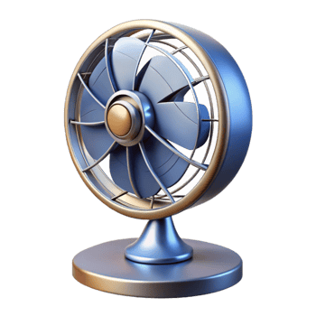 impressive rustic Modern Desk Fan with Chrome Base Cutout authentic png