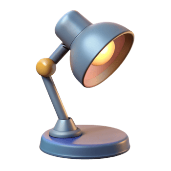 impressive minimalist Modern Desk Lamp Side Angle Isolated detailed png