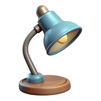 wonderful traditional Modern Desk Lamp with Warm Light Side Angle Transparent genuine png