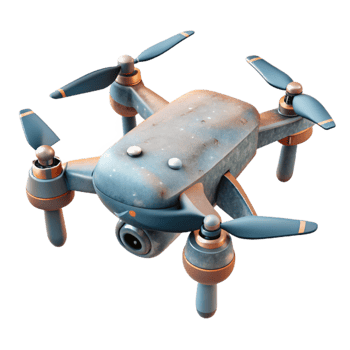 beautiful artistic Modern Drone Quadcopter Flying Overhead Cutout exclusive png