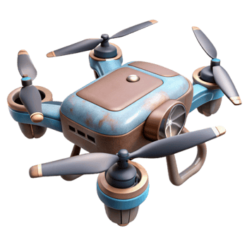 magnificent vintage Modern Drone Quadcopter Flying Overhead Cutout high resolution png