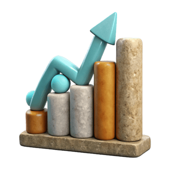 extraordinary creative Modern Graph Showing Growth Isolated professional png
