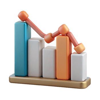 wonderful modern Modern Graph with Downward Trend Isolated authentic png