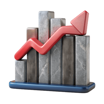 vibrant rustic Modern Graph with Downward Trend Isolated original png