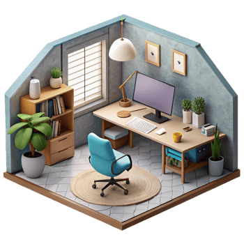 magnificent classic Modern Home Office Interior Cutout original png
