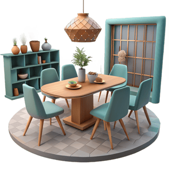 extraordinary traditional Modern Interior Dining Room Isolated detailed png