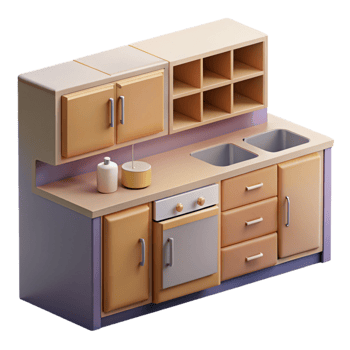 wonderful artistic Modern Kitchen Cabinets Set Isolated Cutout high quality png