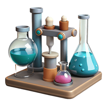 wonderful artistic Modern Laboratory Equipment Set Top View Cutout high resolution png