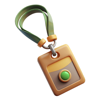 stunning vintage Modern Lanyard with Badge Holder Isolated Cutout detailed png