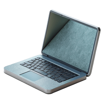 dramatic contemporary Modern Laptop Side View Cutout Element detailed png