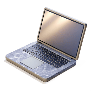 magnificent modern Modern Laptop with Blank Screen Isolated genuine png