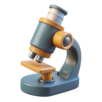 serene traditional Modern Microscope Side View Cutout on Transparent Background authentic png