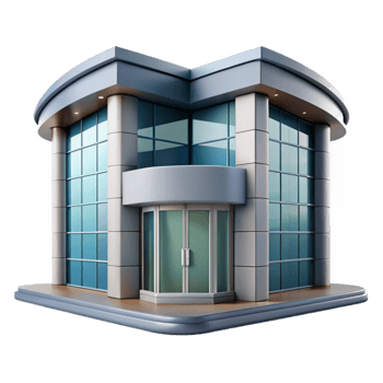 impressive classic Modern Office Building Entrance Cutout Element authentic png