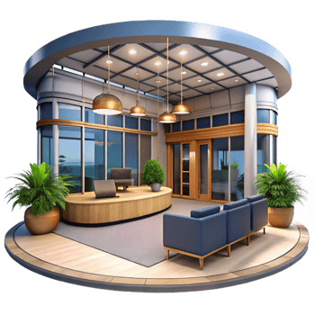 extraordinary modern Modern Office Building Lobby Interior Isolated authentic png