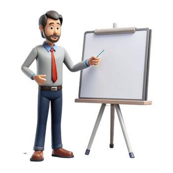 elegant contemporary Modern Office Desk with Stationery Transparent Background exclusive png
