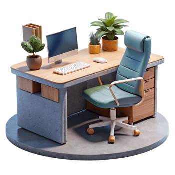 stunning traditional Modern Office Interior with Plants Cutout Element exclusive png