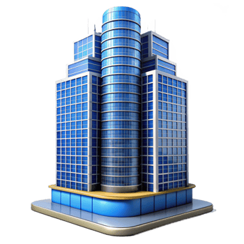 wonderful minimalist Modern Skyscraper Blue Sky Background Cutout detailed png