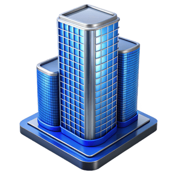 magnificent abstract Modern Skyscraper with Blue Glass Cutout exclusive png