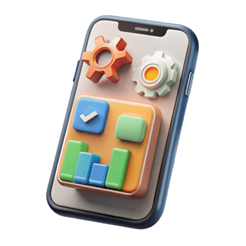 stunning artistic Modern Smartphone with Business App Isolated genuine png