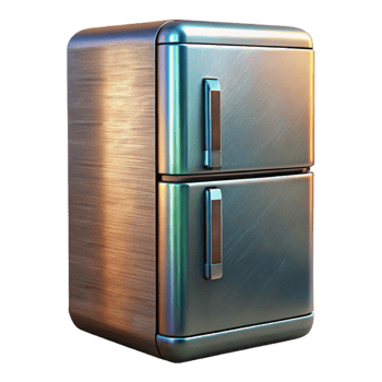elegant traditional Modern Smart Refrigerator Stainless Steel Isolated png
