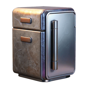serene artistic Modern Smart Refrigerator Steel Finish Isolated png