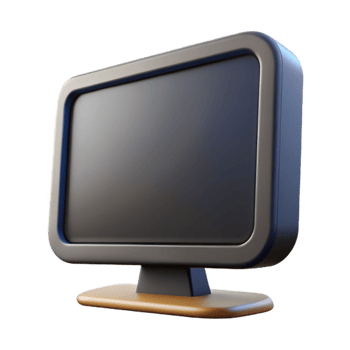 serene modern Modern Smart Tv Black Screen Isolated detailed png