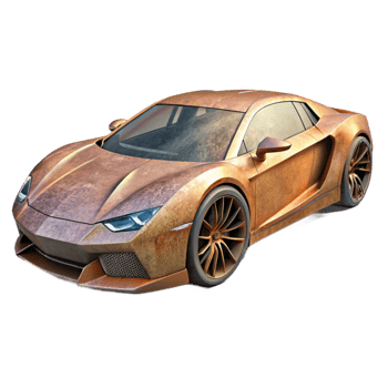 wonderful vintage Modern Sports Car Sleek Design Cutout detailed png
