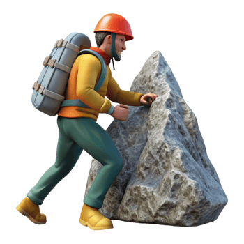 wonderful modern Mountain Climber Silhouette Side View Isolated high resolution png