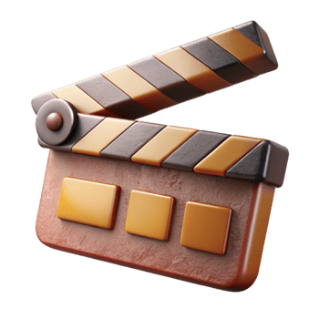 beautiful minimalist Movie Clapperboard Open Cutout high quality png