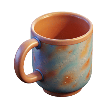 stunning abstract Mug Design Isolated with Transparent Background png