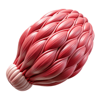 vibrant classic Muscle Fiber Microscopic View Isolated Cutout premium png