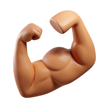 vibrant rustic Muscular Arm Flexing Bicep Cutout Transparent Background authentic png