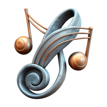 beautiful minimalist Music Notes Bass Clef Transparent Background exclusive png