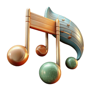 impressive modern Music Notes Treble Clef Transparent Background detailed png