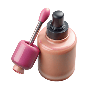 magnificent creative Nail Polish Bottle Pink Color Front View Isolated professional png