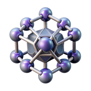 elegant minimalist Nanotechnology Structure Abstract Design Isolated Element png