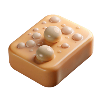 wonderful classic Natural Soap Bar with Bubbles Transparent Background genuine png