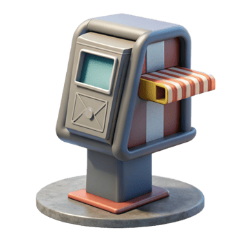 impressive contemporary Newspaper Dispenser on Sidewalk Cutout Element high resolution png