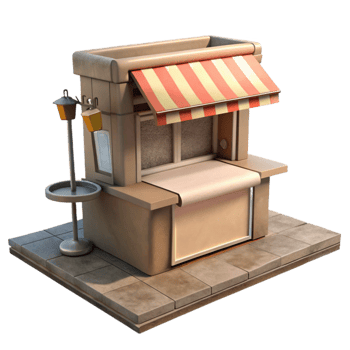 stunning contemporary Newspaper Stand Empty Sidewalk Isolated authentic png