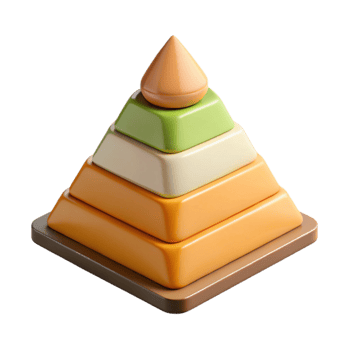 vibrant contemporary Nutrition Pyramid Chart Transparent Background original png